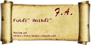 Futó Anikó névjegykártya